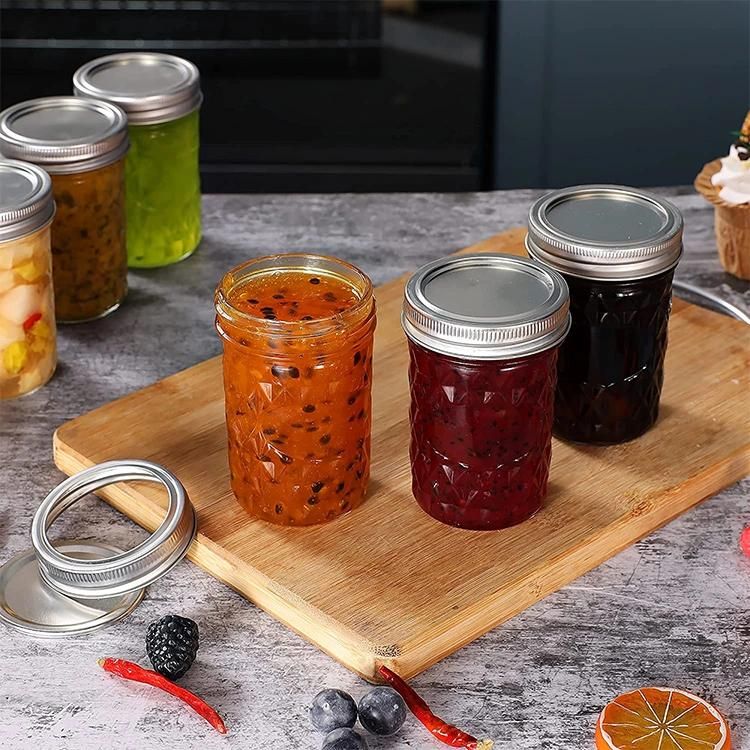 Custom Mini 4 Oz 8 Oz Canning Mason Caviar Jelly Glass Jar for Jam