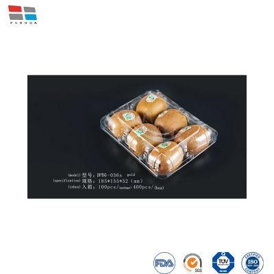 Disposable Hinged Lid Clear Plastic Rectangle Cake/Fruit Box