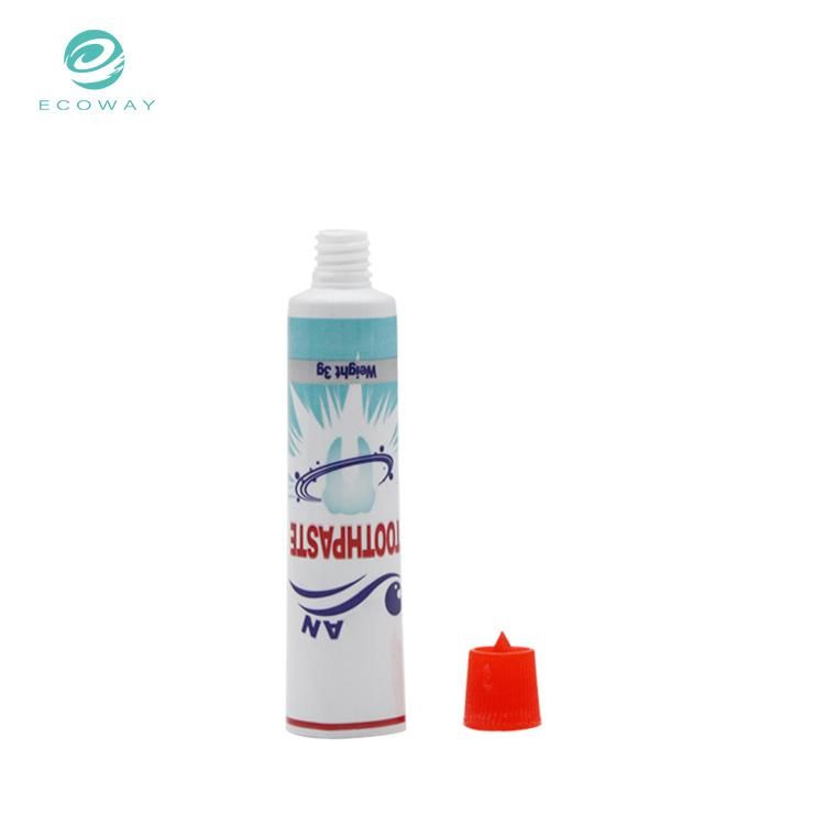 3G Red Screw Cap with Pointed Tip Hotel Supplies Toothpaste Tube