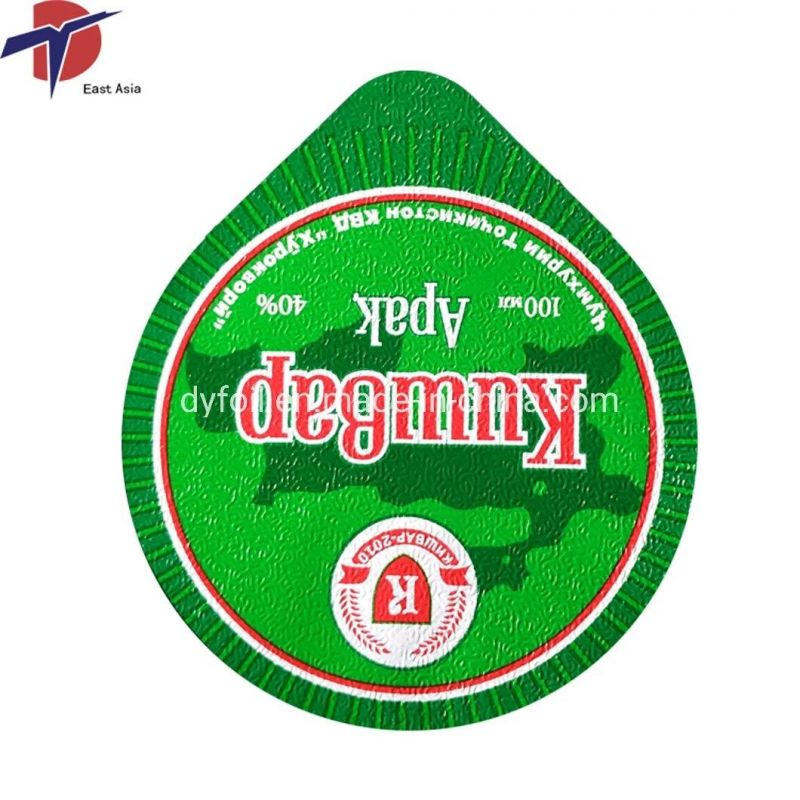 Customized Logo Printing Peelable Aluminum Die Cut Foil Lids