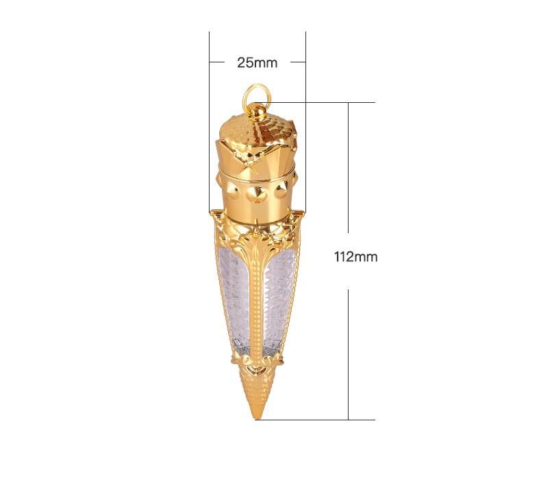 Luxury Unique Shape Luxury Shiny Gold Cosmetic Packaging Lipstick Tube for Makeup Case