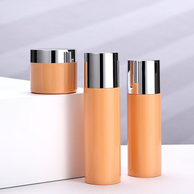 High Quality Cosmetic Packaging 100ml 120ml Orange Color Pet Plastic Container Perfume/Lotion/Serum/Cream/Spray Bottle