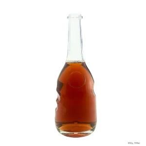 700ml Factory Supply Handprint Clear Glass Liquor Bottle