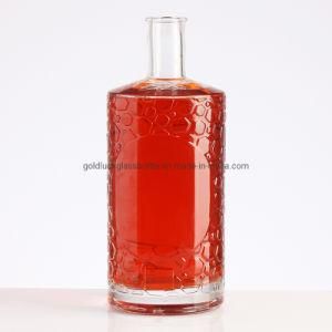 750ml/500ml/700ml Engraved Glass Bottle for Liquor Vodka/Gin/Whisky