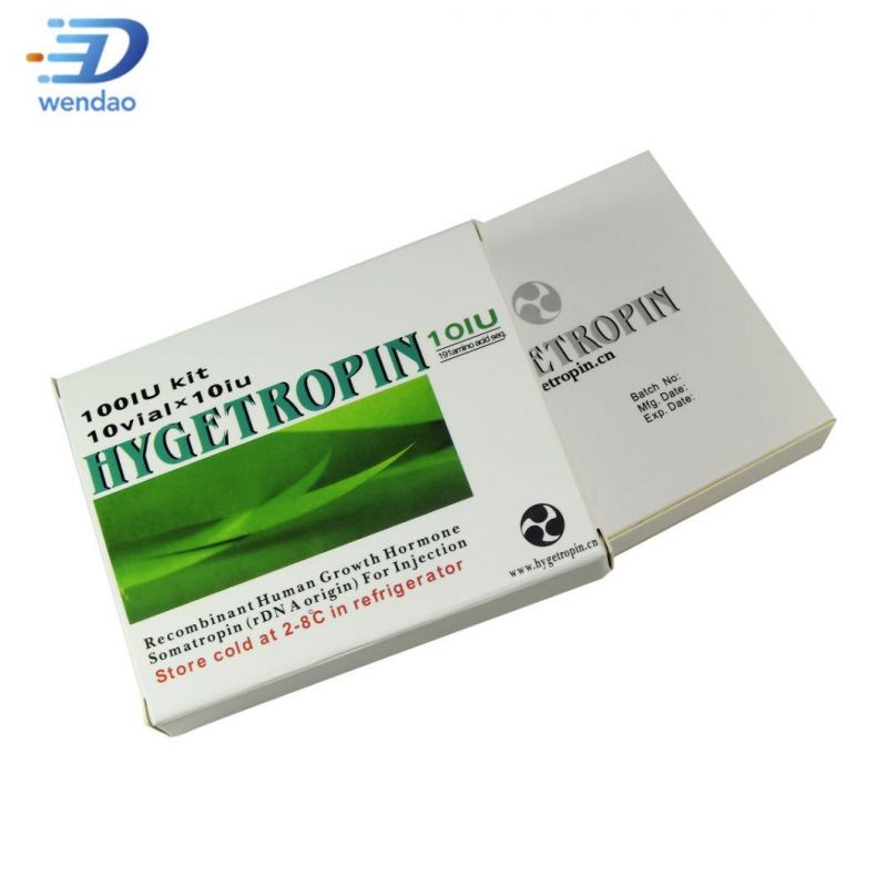 Free Design Clear Transparent Plastic PVC Paper Packaging Box for HGH Steroid