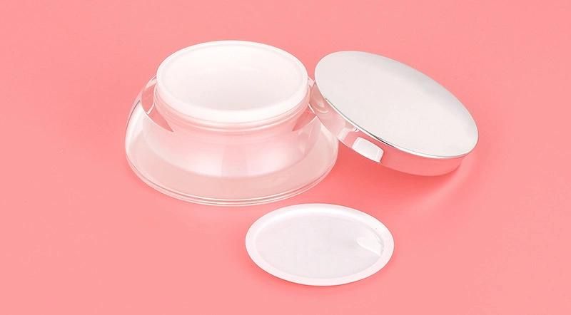 15g 30g Elegant Beautiful White Empty Acrylic Jar for Skin Care Cosmetic Container