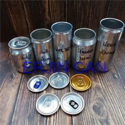 Slim Standard Sleek Stubby 150ml 180ml 185ml 187ml 250ml 12oz 355ml Aluminum Can for Sale