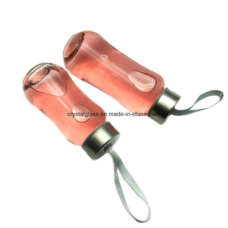 Customize Mineral Water Glass Bottle with Bamboo / Metal Closure 750ml