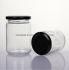 Factory Produced Food Grade Empty Clear Round Glass Honey Jar