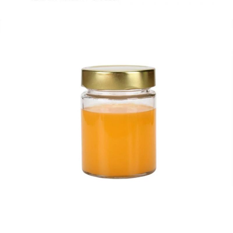 280ml 9oz Round Straight Side Food Container Jam Honey Glass Jar with Deep Lid
