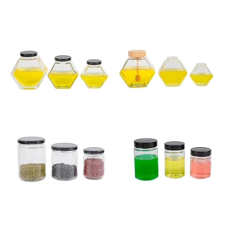 280ml 9oz Round Straight Side Food Container Jam Honey Glass Jar with Deep Lid