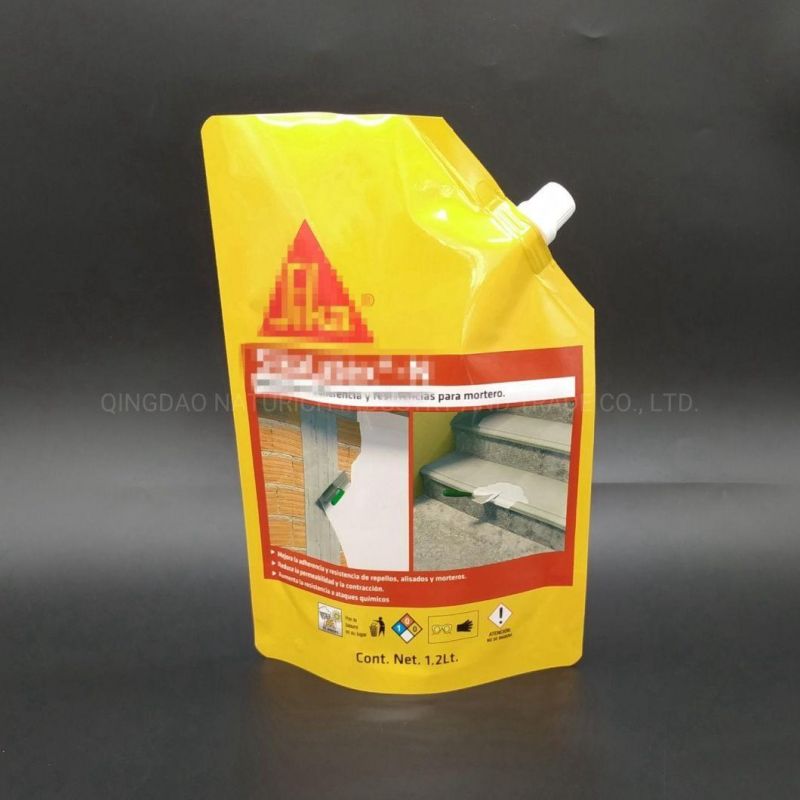 1.2lt Wall Adhesive Spout Bag Liquid Packaging Bag for Wall Adhesive