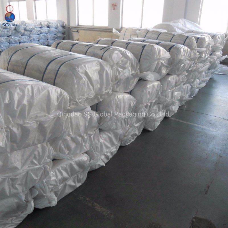SGS CE GRS Polypropylene Coated Plastic Packaging 25kg 50kg 100kg Sack PP Woven Raffia Fabric Packing Rice Grain Maize Soybean Peanut Salt Sugar Wheat Flour Bag