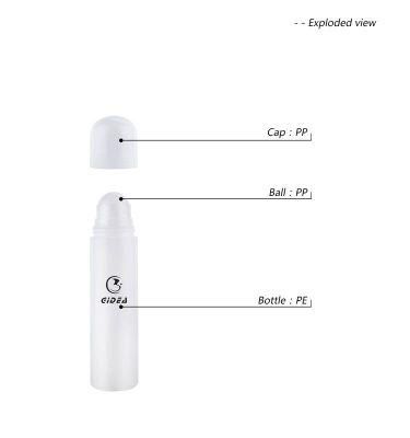 120ml White Color Plastic PP Roll on Bottle