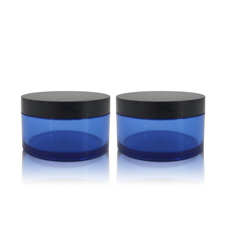 Black Cap Plastic Cream Jar for Skin Care