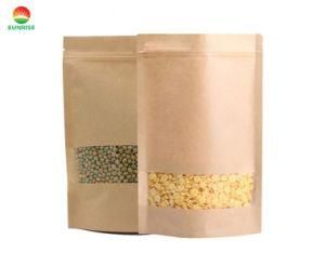 Wholesale Custom Printed Brown Craft Snack Food Packaging Kraft Paper Bag