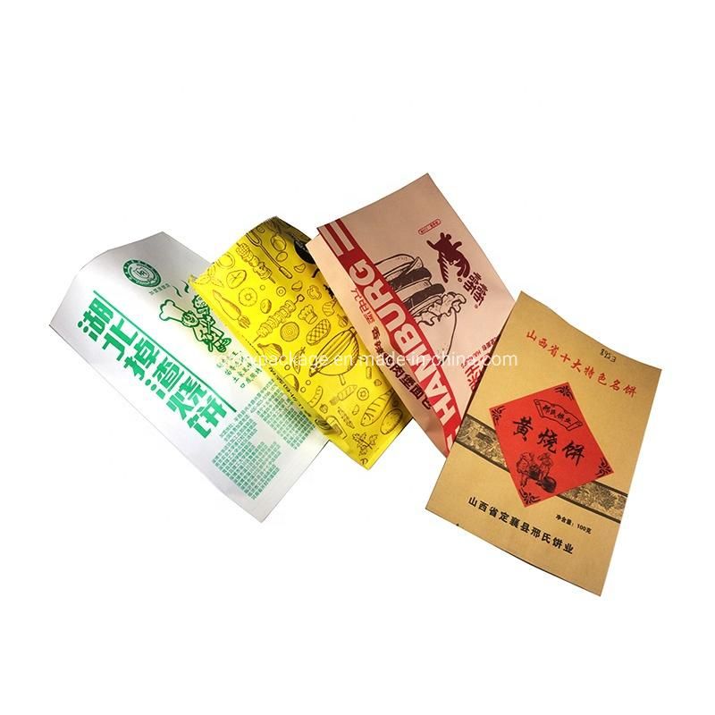 Custom Printed Biodegradable Lunch Bread Sandwich Packaging Bag