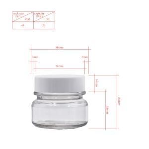 70g Pet Cosmetic Packaging Skin Care Transparent Plastic Cream Jar