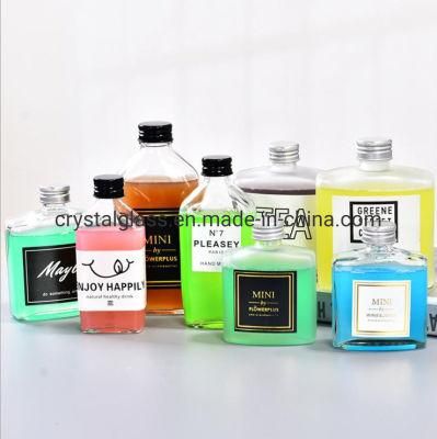 200ml 350ml Empty Glass Bottle Flat for Coffee and Liquor