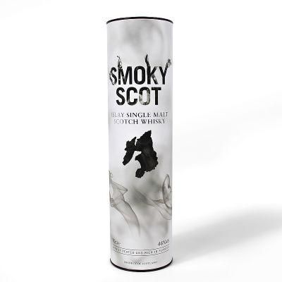 Promotional Price Custom Metal Lid Tin Wine Box Paper Round Tube Packaging for Wine Bottle