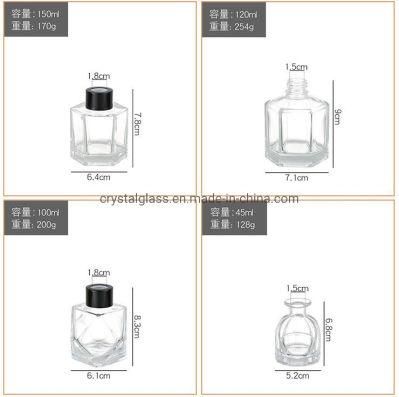 Free Sample 120ml Hexagon Aroma Car Perfume Diffuser Bottle Glass