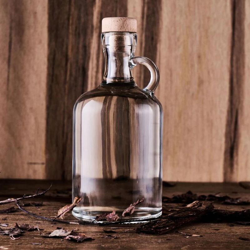 China Wholesale 1L Big Volume Glass Bottle Clear California Wine Bottle with Cork Sealing Jug Bottle