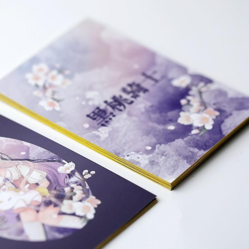 Custom Special Design Gold Edge Printed Paper Hang Tag
