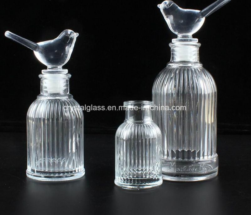 Sized Square Glass Cosmetic Aromatherapy Bottle Rattan Diffuser Glass Bottle