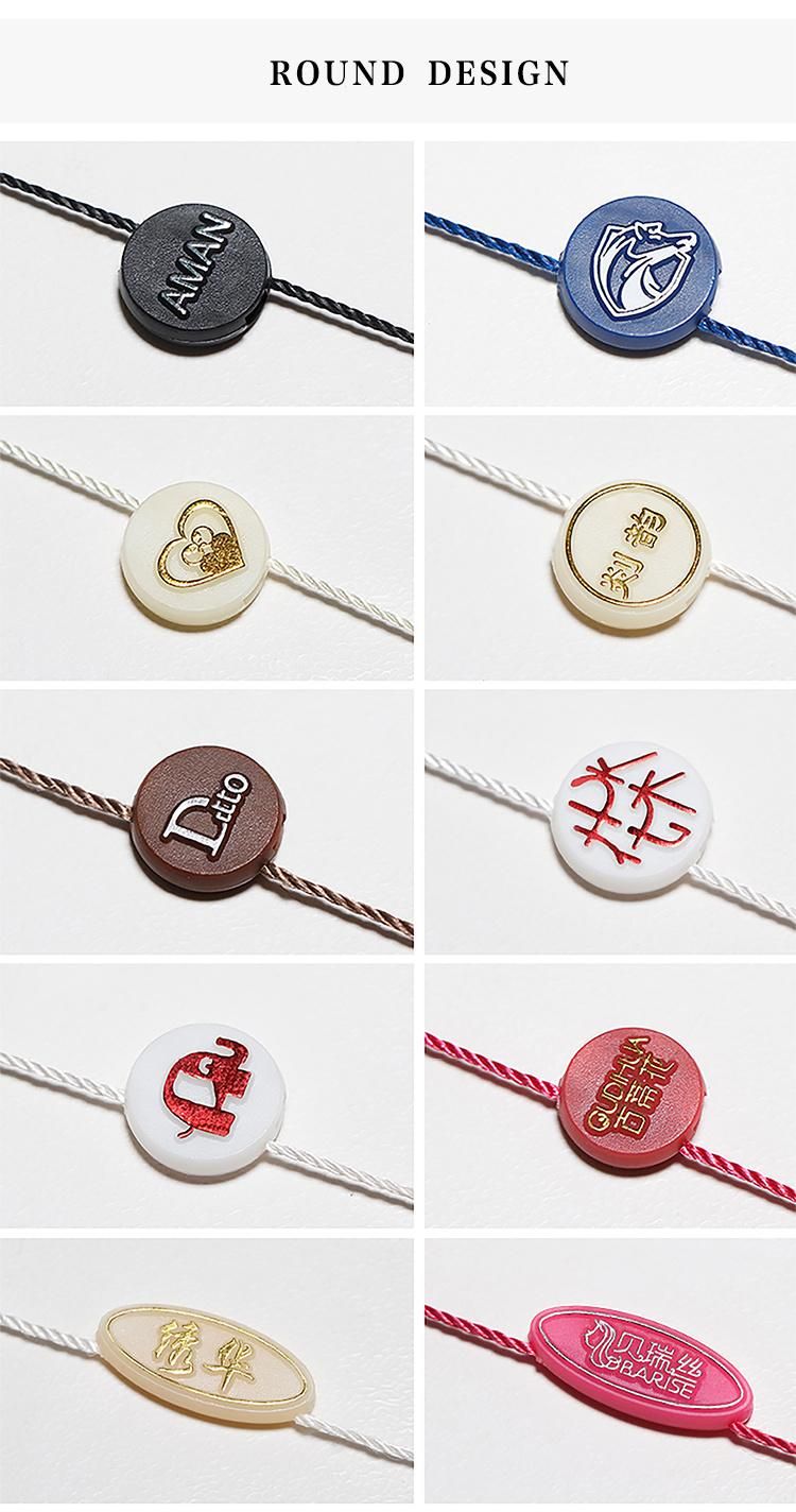 (ST-261)Custom Plastic Tag with Seal Plating for Garment