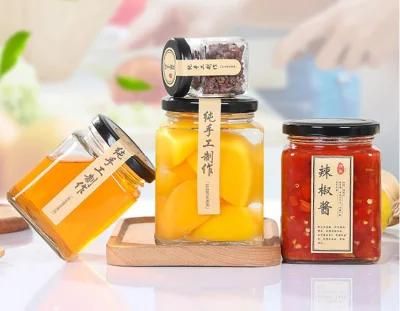 Square Glass Jar Home Storage with Screw Metal Cap