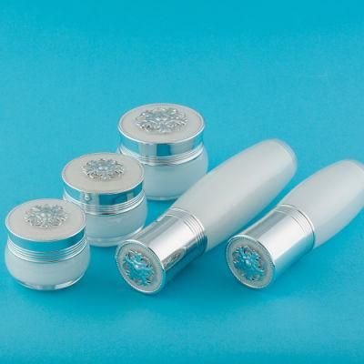 10g 12g 15g 20g 30g 15ml 20ml 30ml 50ml Empty Customized Acrylic Cream Jar and Lotion Bottle Set