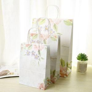 Medium Size Gift Bag for Wedding Holiday Presents Clothing Marble Paper Bag