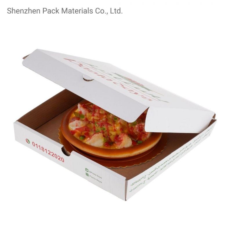 Pizza Cake Customized Recyclable Custom Fast Chips Food Grade Bacon Onion Packaging Paper Box