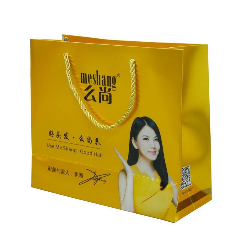 Custom Ribbon Print Logo Food Packing Bag Paper Bag Craft Paper Bag Cosmetic Hand-Carry Packaging Pack