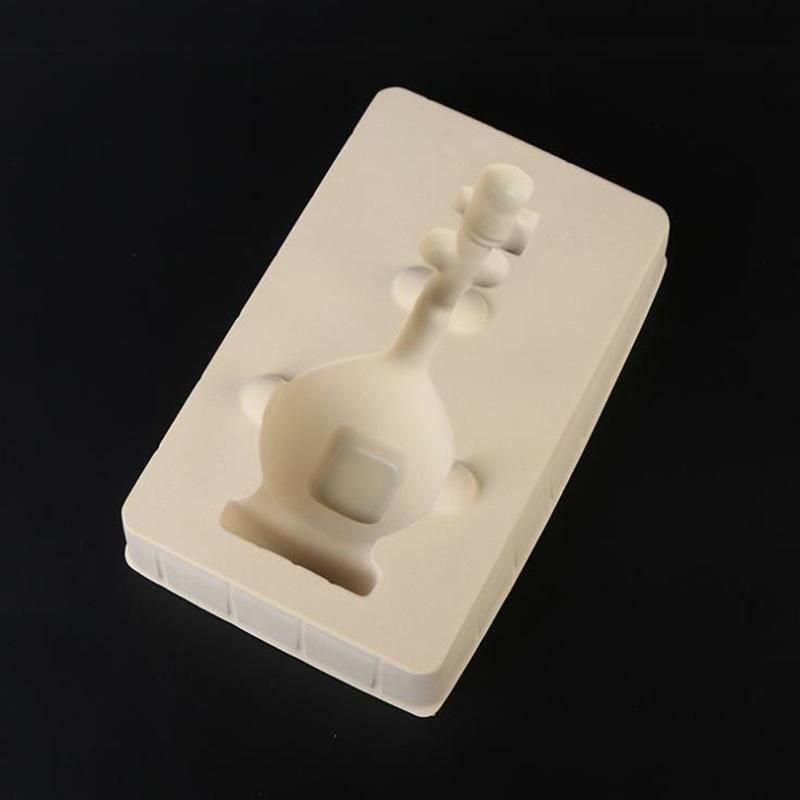 Custom Plastic Flocking Clamshell Tray for Wine Bottle