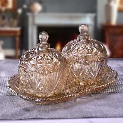 Colorful Glass Candy Jar Dried Fruit Snacks Glass Storage Jar