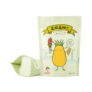 Gravure Printing Custom Tear of Zipper Opaqu Stand up White Plastic Food Packaging Bag for Snack