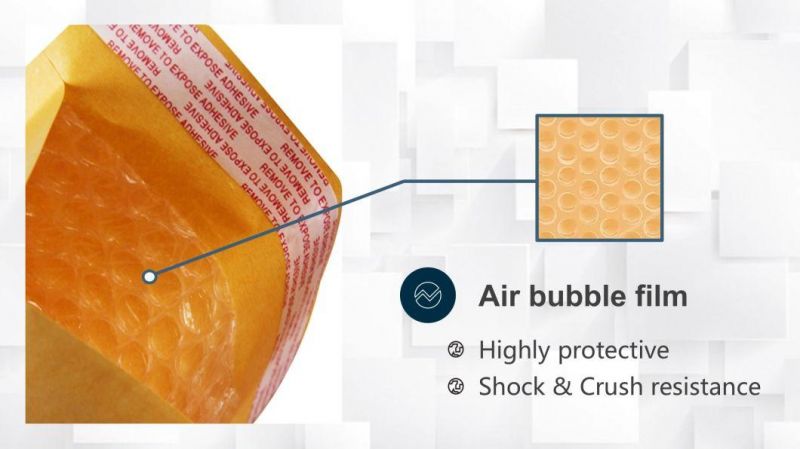 Wholesale Brown Paper Bubble Envelope Bestselling Self Adhesive Shock Resistance Kraft Bubble Mailers with Logo Printing