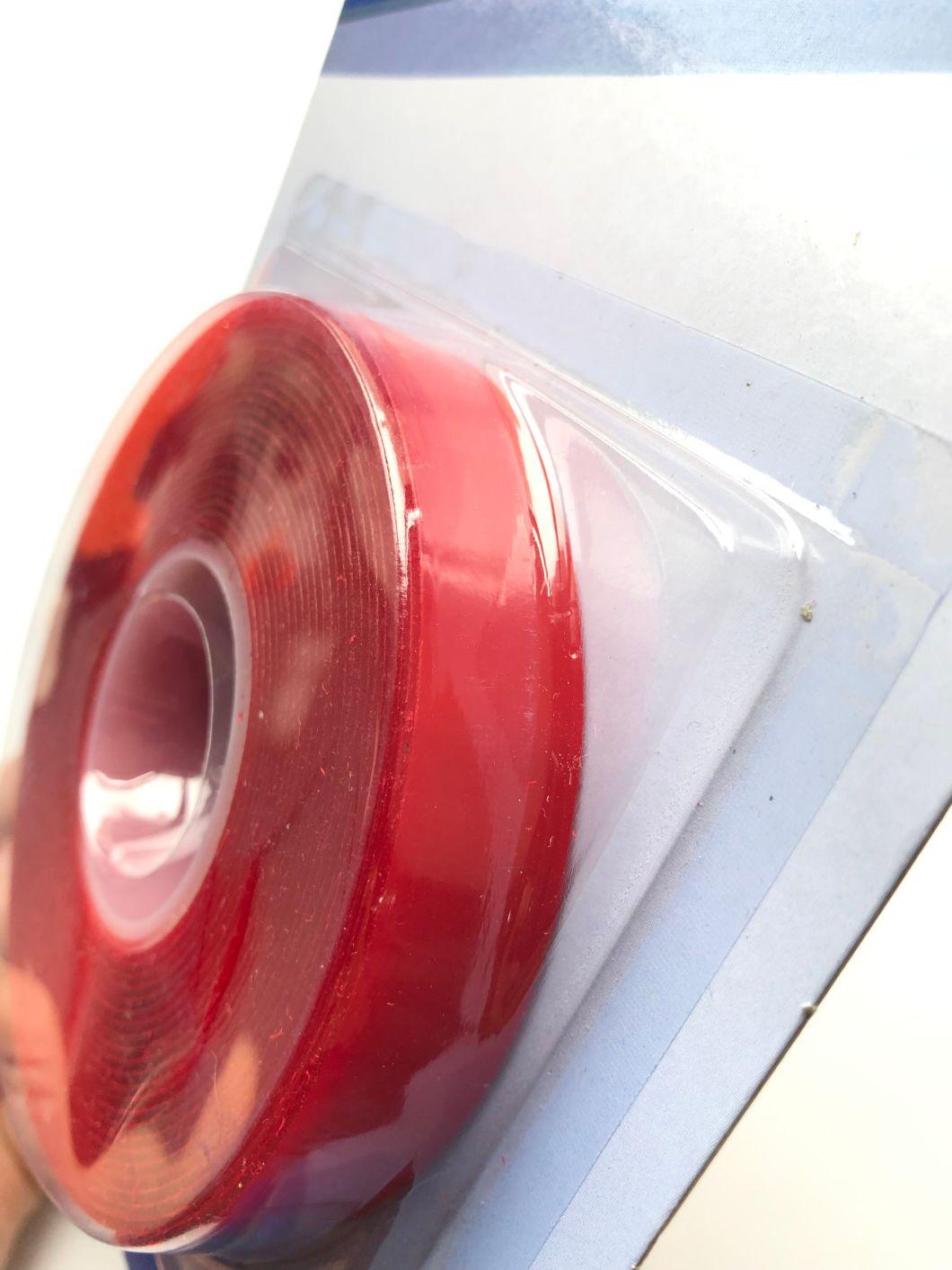 2m Red Waterproof Removable Transparent Traceless Nano Tape