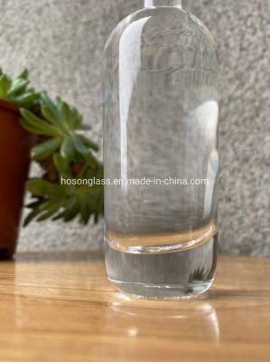Hoson Hot Sales Super Flint 50ml Custom Glass Bottle for Vodka Whiskey Gin Rum Tequila