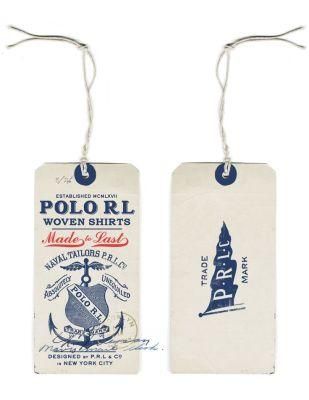 Custom Own Brand PVC Paper Hangtags Customised Clothing Paper Tag