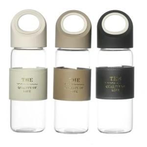 Factory Price Round Bottle Printed Bottle Water Glass Bottle with Cap