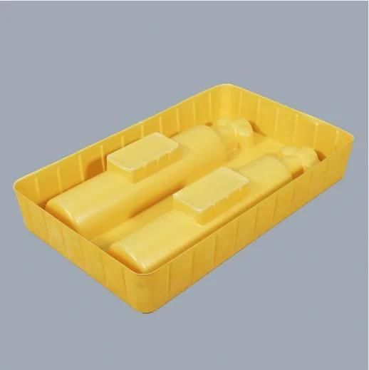 Disposable Colorful Velvet Flocked Rectangular Plastic Packaging Tray