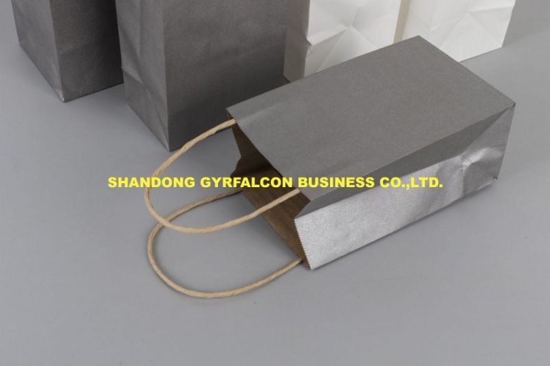 Hot Sale Customized Logo Printed Kraft Paper Shopping Carrier Bag