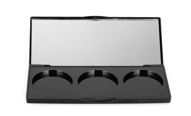 Manufacturer Customized 3 Colors Eye Shadow Palette Case with Mirror for Eye Shadow Case