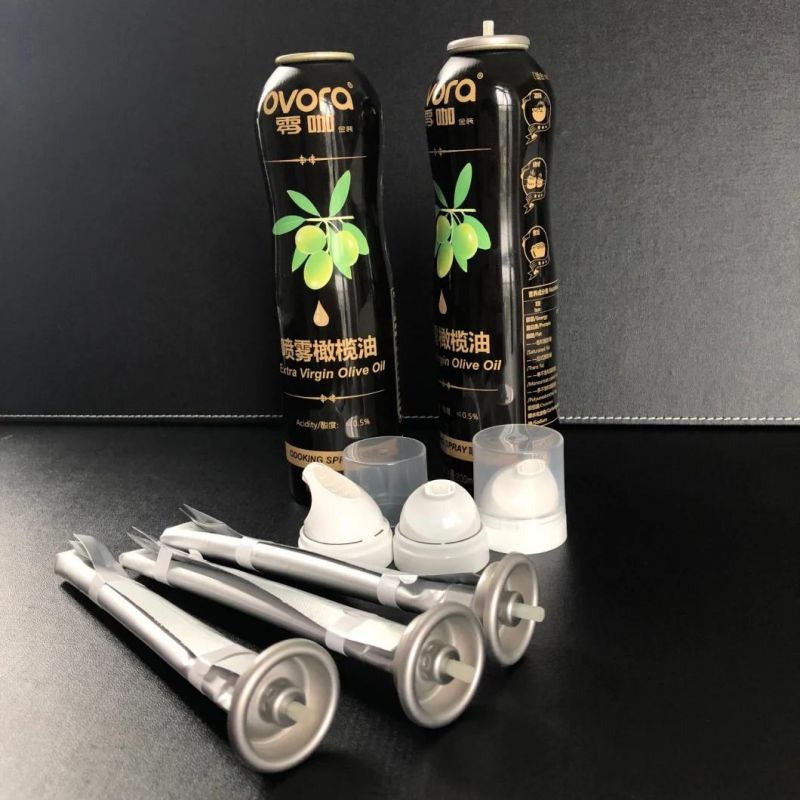 OEM Aluminum Olive Oil Spray Bottle with Bov Valve and Oil Actuator Cap