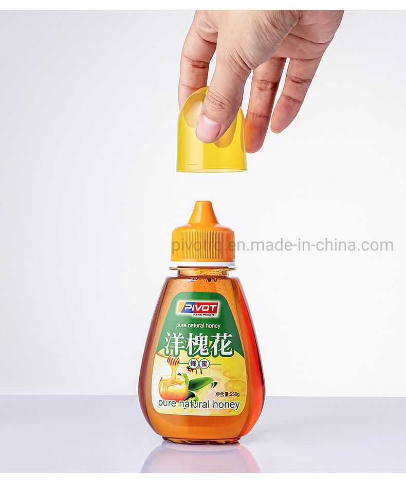 250g Pet Food Grade Clear Squeeze Honey Bottle for Honey Jam Packages
