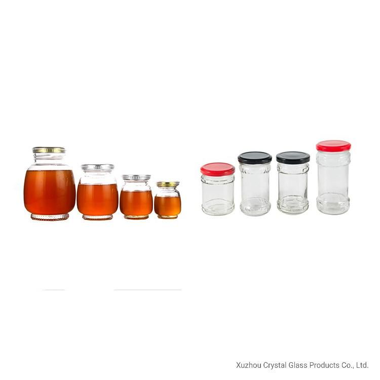 280ml 380ml 500ml Square Jam Honey Food Storage Glass Jar Glass Container