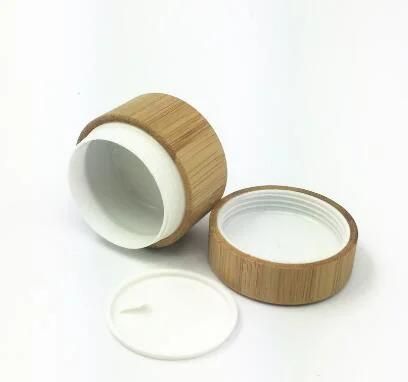 Bamboo Full Wrap PP Cosmetics Cream Packaging Bottle