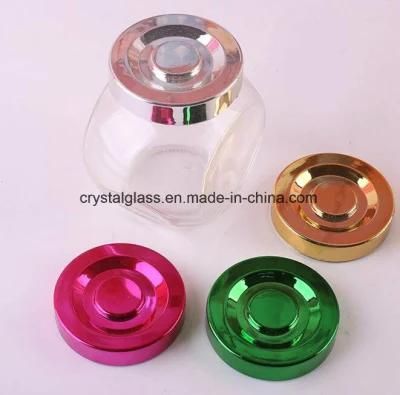 Flat Glass Jar Round Spice Glass Jar for Kitchen Use